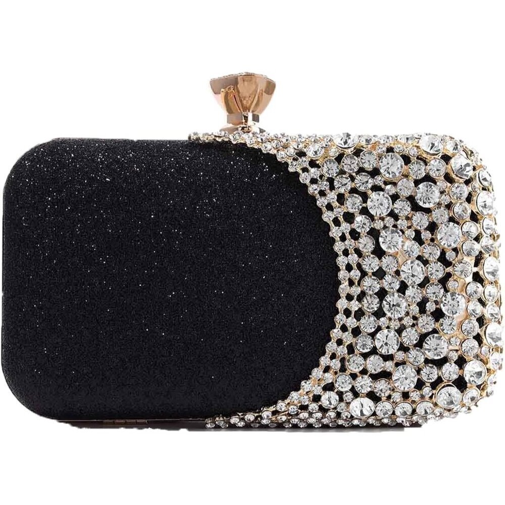❤️ Crystal Women Clutch Rhinestone Bag Bling Purse Glitter Radiant Shouder bag